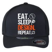 Eat Sleep Design Repeat Architect Architecture Artwork Flexfit Unipanel Trucker Cap