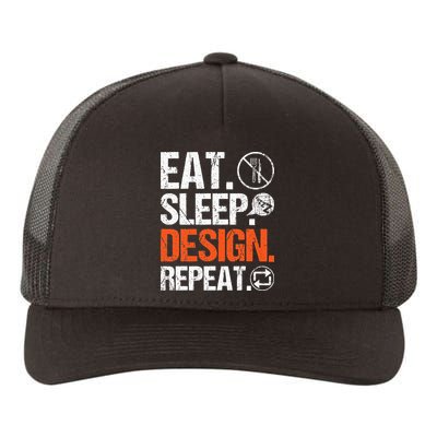Eat Sleep Design Repeat Architect Architecture Artwork Yupoong Adult 5-Panel Trucker Hat