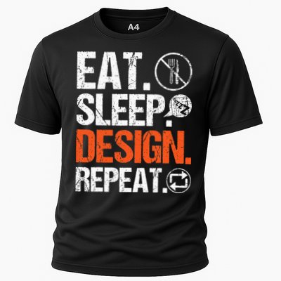 Eat Sleep Design Repeat Architect Architecture Artwork Performance Shirt