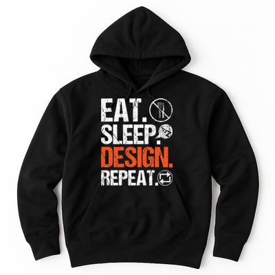 Eat Sleep Design Repeat Architect Architecture Artwork Hoodie