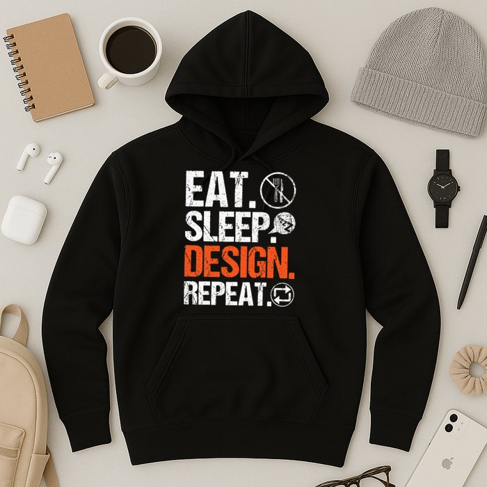 Eat Sleep Design Repeat Architect Architecture Artwork Hoodie