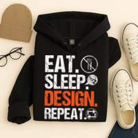 Eat Sleep Design Repeat Architect Architecture Artwork Hoodie