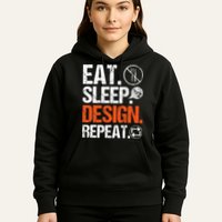 Eat Sleep Design Repeat Architect Architecture Artwork Hoodie