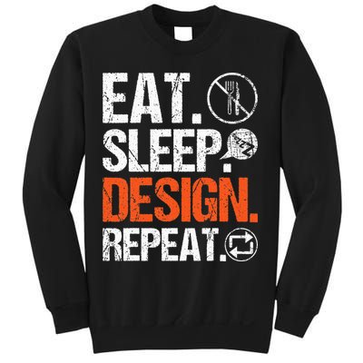 Eat Sleep Design Repeat Architect Architecture Artwork Sweatshirt