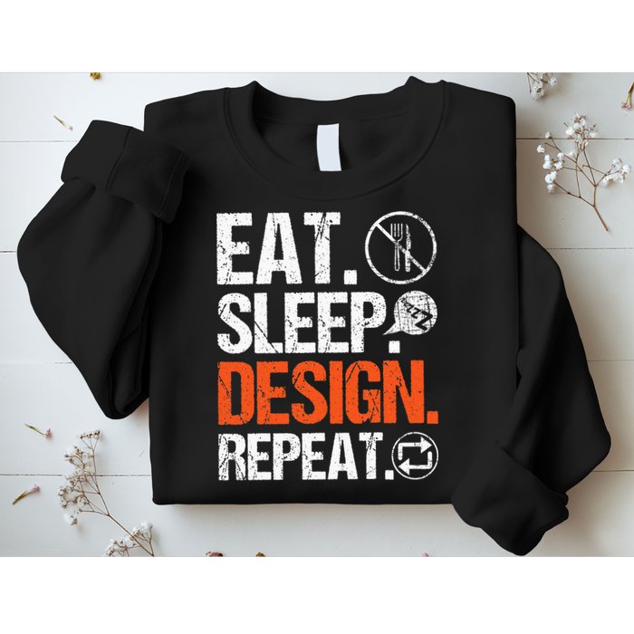 Eat Sleep Design Repeat Architect Architecture Artwork Sweatshirt
