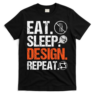 Eat Sleep Design Repeat Architect Architecture Artwork T-Shirt