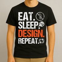 Eat Sleep Design Repeat Architect Architecture Artwork T-Shirt