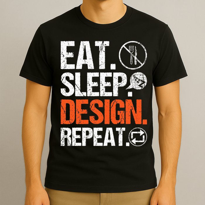 Eat Sleep Design Repeat Architect Architecture Artwork T-Shirt