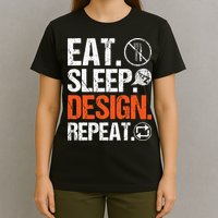 Eat Sleep Design Repeat Architect Architecture Artwork T-Shirt