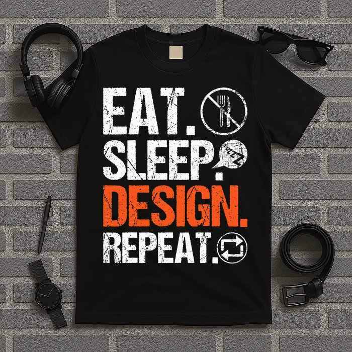 Eat Sleep Design Repeat Architect Architecture Artwork T-Shirt