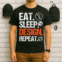 Eat Sleep Design Repeat Architect Architecture Artwork T-Shirt