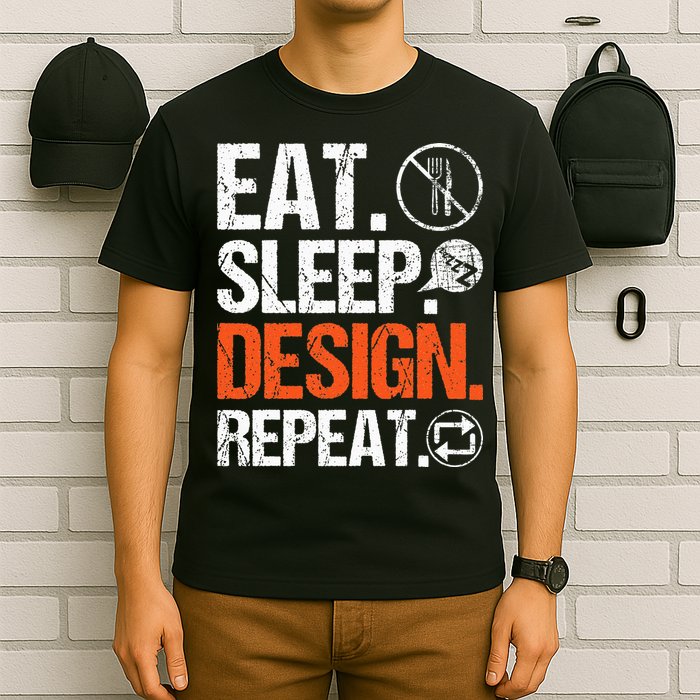 Eat Sleep Design Repeat Architect Architecture Artwork T-Shirt