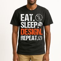 Eat Sleep Design Repeat Architect Architecture Artwork Tall T-Shirt