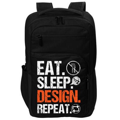 Eat Sleep Design Repeat Architect Architecture Artwork Impact Tech Backpack