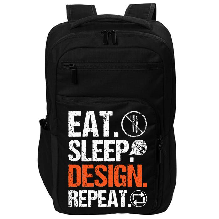 Eat Sleep Design Repeat Architect Architecture Artwork Impact Tech Backpack