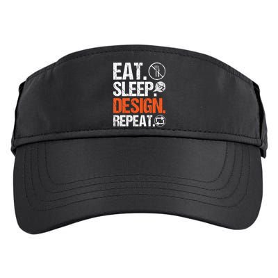 Eat Sleep Design Repeat Architect Architecture Artwork Adult Drive Performance Visor