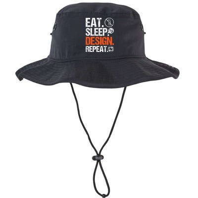 Eat Sleep Design Repeat Architect Architecture Artwork Bucket Hat