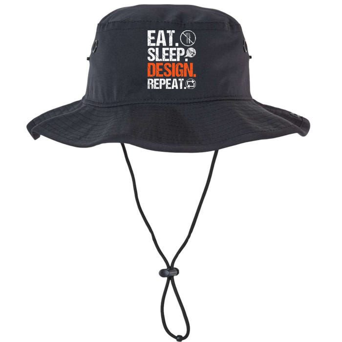 Eat Sleep Design Repeat Architect Architecture Artwork Bucket Hat