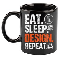 Eat Sleep Design Repeat Architect Architecture Artwork 11oz C Handle Ceramic Mug