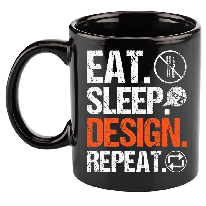Eat Sleep Design Repeat Architect Architecture Artwork 11oz C Handle Ceramic Mug