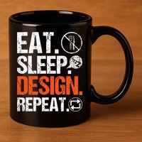 Eat Sleep Design Repeat Architect Architecture Artwork 11oz C Handle Ceramic Mug