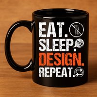 Eat Sleep Design Repeat Architect Architecture Artwork 11oz C Handle Ceramic Mug