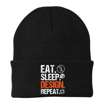 Eat Sleep Design Repeat Architect Architecture Artwork Beanie