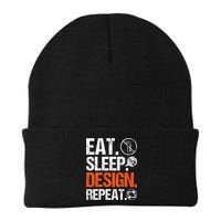 Eat Sleep Design Repeat Architect Architecture Artwork Beanie