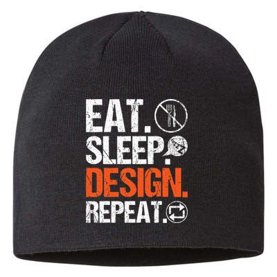 Eat Sleep Design Repeat Architect Architecture Artwork Sustainable Beanie
