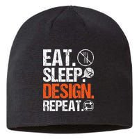 Eat Sleep Design Repeat Architect Architecture Artwork Sustainable Beanie