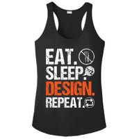 Eat Sleep Design Repeat Architect Architecture Artwork Ladies PosiCharge Competitor Racerback Tank