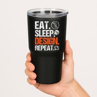 Eat Sleep Design Repeat Architect Architecture Artwork Tumbler