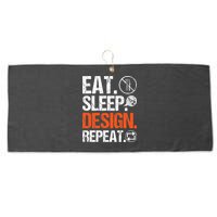 Eat Sleep Design Repeat Architect Architecture Artwork Large Microfiber Waffle Golf Towel