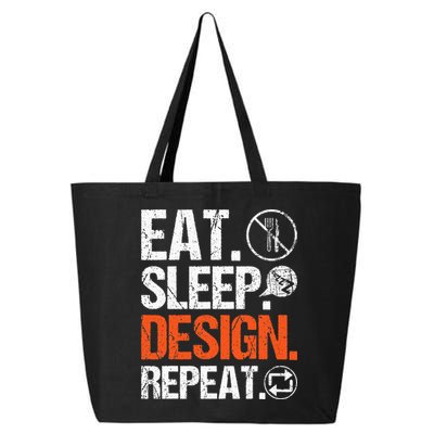 Eat Sleep Design Repeat Architect Architecture Artwork 25L Jumbo Tote