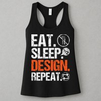 Eat Sleep Design Repeat Architect Architecture Artwork Womens Tank Top