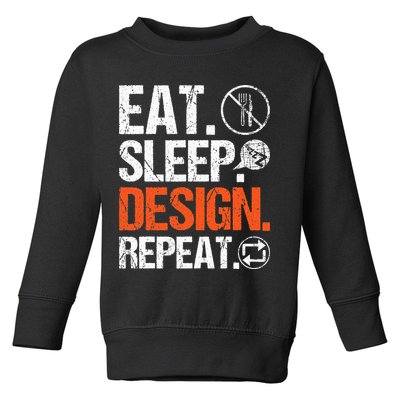 Eat Sleep Design Repeat Architect Architecture Artwork Toddler Sweatshirt