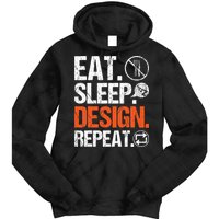 Eat Sleep Design Repeat Architect Architecture Artwork Tie Dye Hoodie