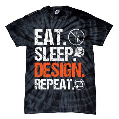 Eat Sleep Design Repeat Architect Architecture Artwork Tie-Dye T-Shirt