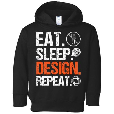 Eat Sleep Design Repeat Architect Architecture Artwork Toddler Hoodie