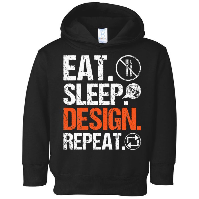 Eat Sleep Design Repeat Architect Architecture Artwork Toddler Hoodie