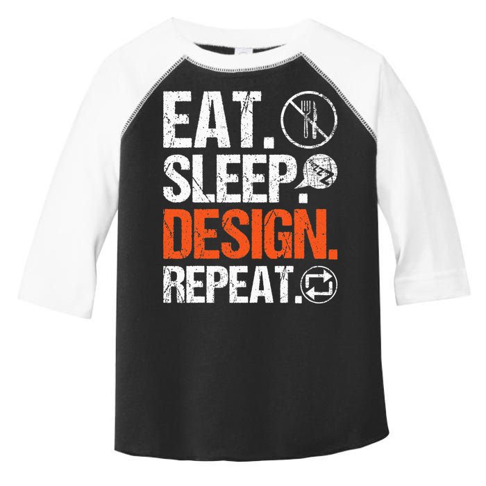 Eat Sleep Design Repeat Architect Architecture Artwork Toddler Fine Jersey T-Shirt