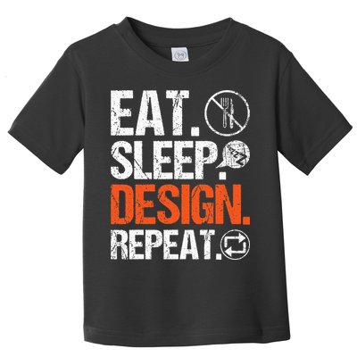 Eat Sleep Design Repeat Architect Architecture Artwork Toddler T-Shirt