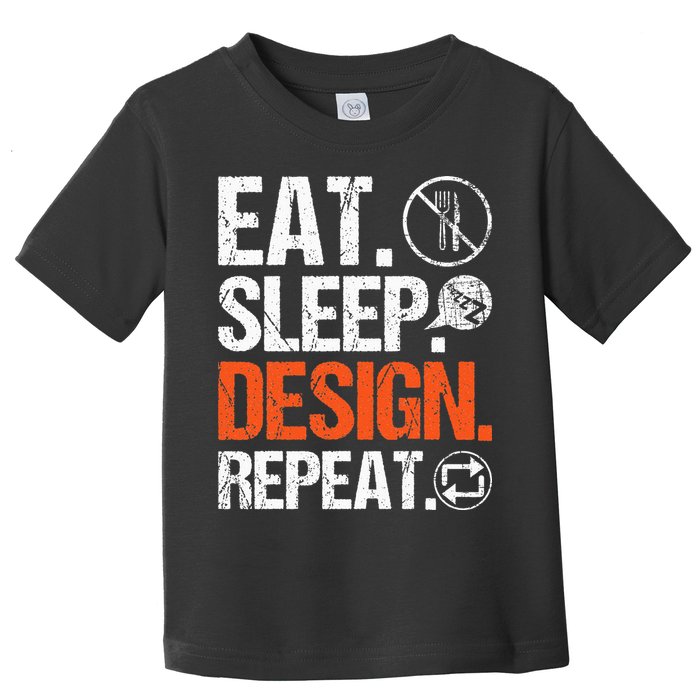 Eat Sleep Design Repeat Architect Architecture Artwork Toddler T-Shirt