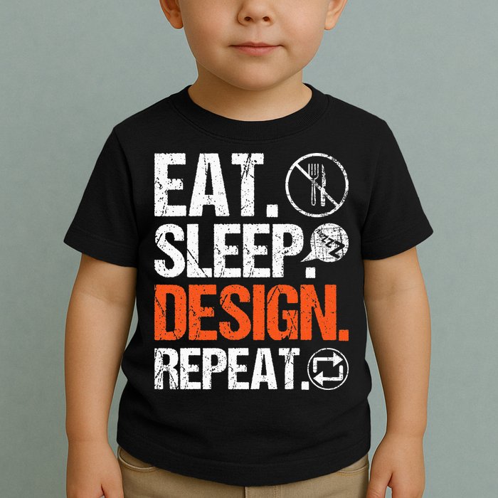 Eat Sleep Design Repeat Architect Architecture Artwork Toddler T-Shirt