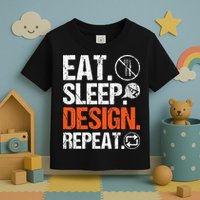 Eat Sleep Design Repeat Architect Architecture Artwork Toddler T-Shirt