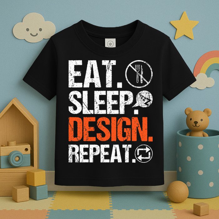 Eat Sleep Design Repeat Architect Architecture Artwork Toddler T-Shirt