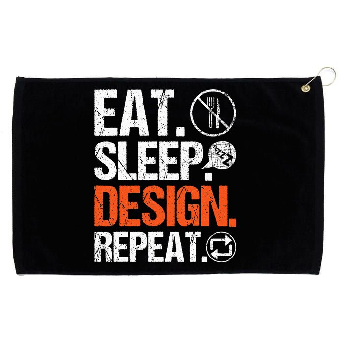 Eat Sleep Design Repeat Architect Architecture Artwork Grommeted Golf Towel