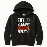 Eat Sleep Design Repeat Architect Architecture Artwork Kids Hoodie