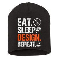 Eat Sleep Design Repeat Architect Architecture Artwork Short Acrylic Beanie