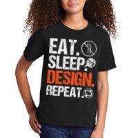 Eat Sleep Design Repeat Architect Architecture Artwork Kids T-Shirt